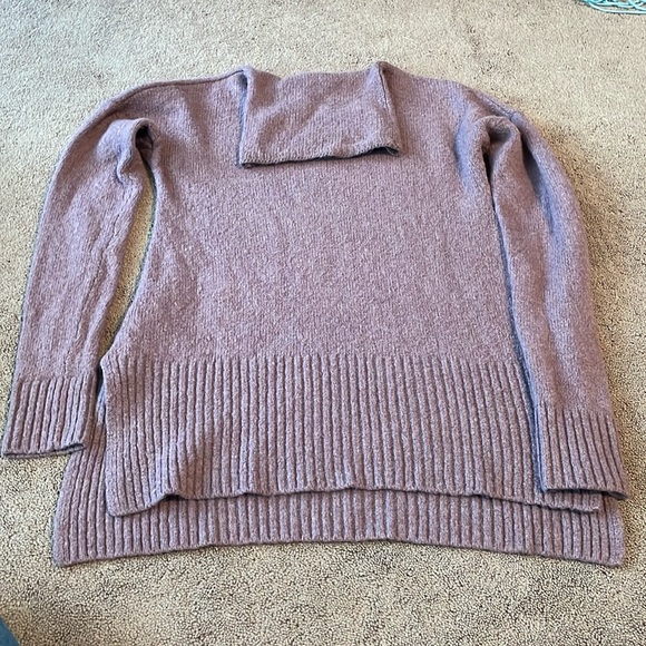 LOU & GREY Purple Cowl Knit Wool Sweater - Picture 2 of 4